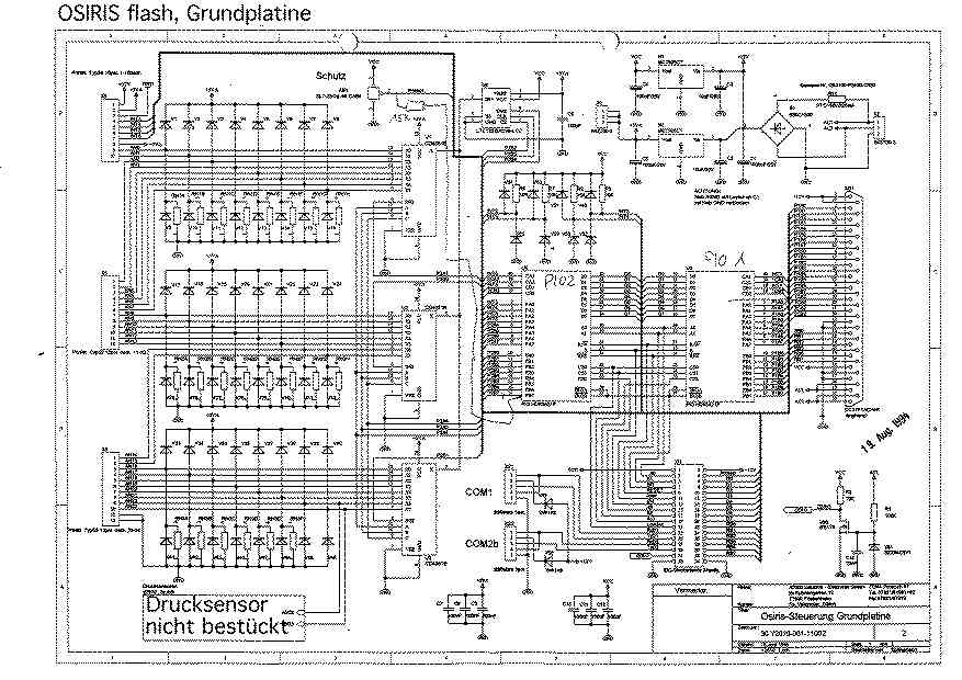 OSIRIS flash, Schaltschema, Grundplatine